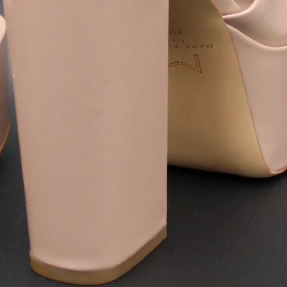 Marc Fisher Ankle Strap Platform Sandal (Womens) Light Pink (looks nude) 8.5 - Picture 8 of 13